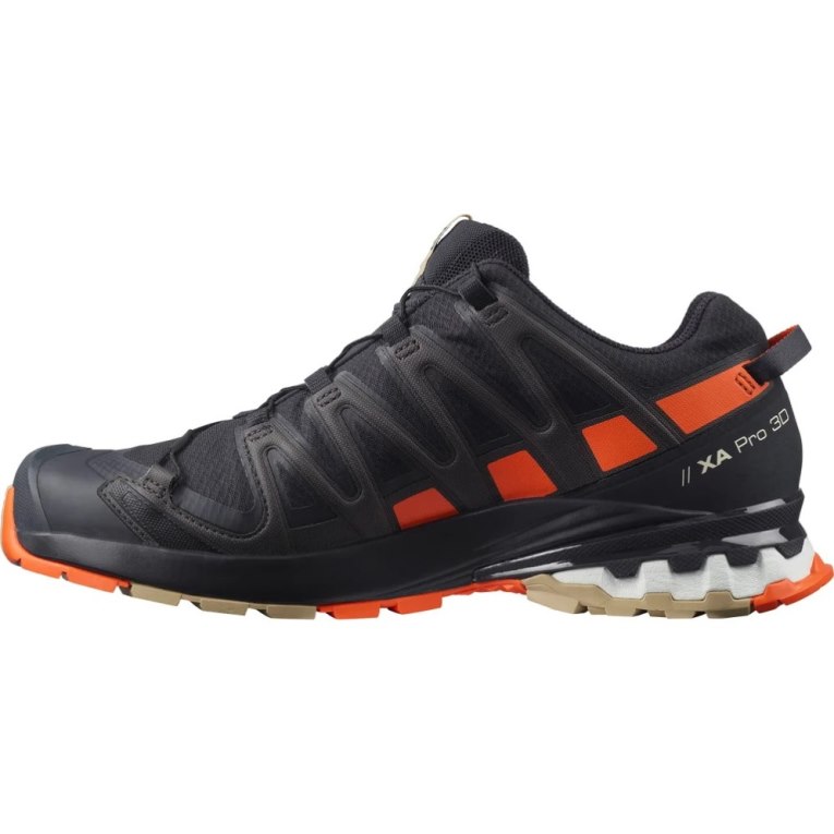 Black / Orange Salomon Xa Pro 3d V8 GTX Men's Trail Running Shoes | IE CW5216